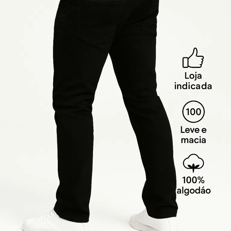 Calça jeans masculina skinny tradicional estica m