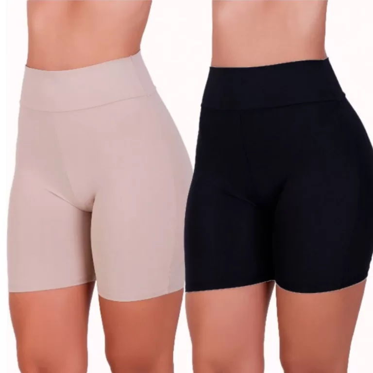 Short Segunda Pele Anagua Feminino Preto Bege Aná