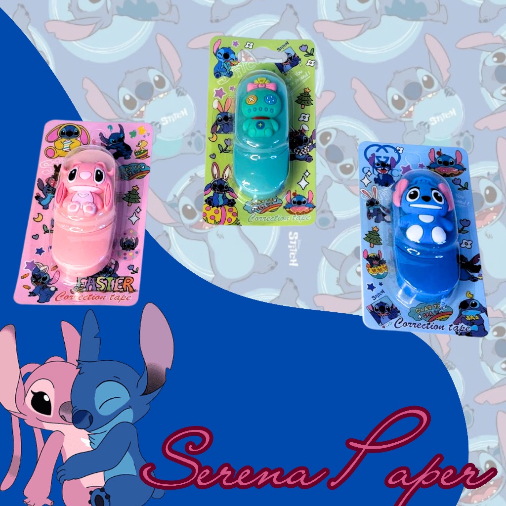 FITA CORRETIVA FOFA STITCH / PAPELARIA FOFA KAWAII / MATERIAL ESCOLAR FOFO