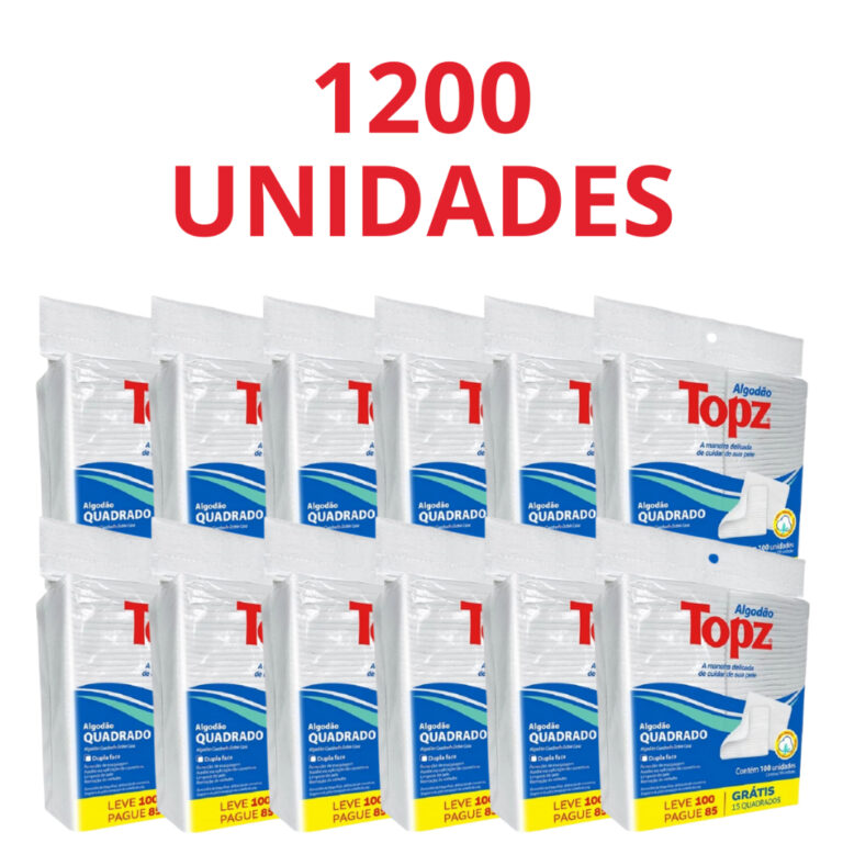 Kit de Algodão Topz Quadrado Folha Dupla Face Mac
