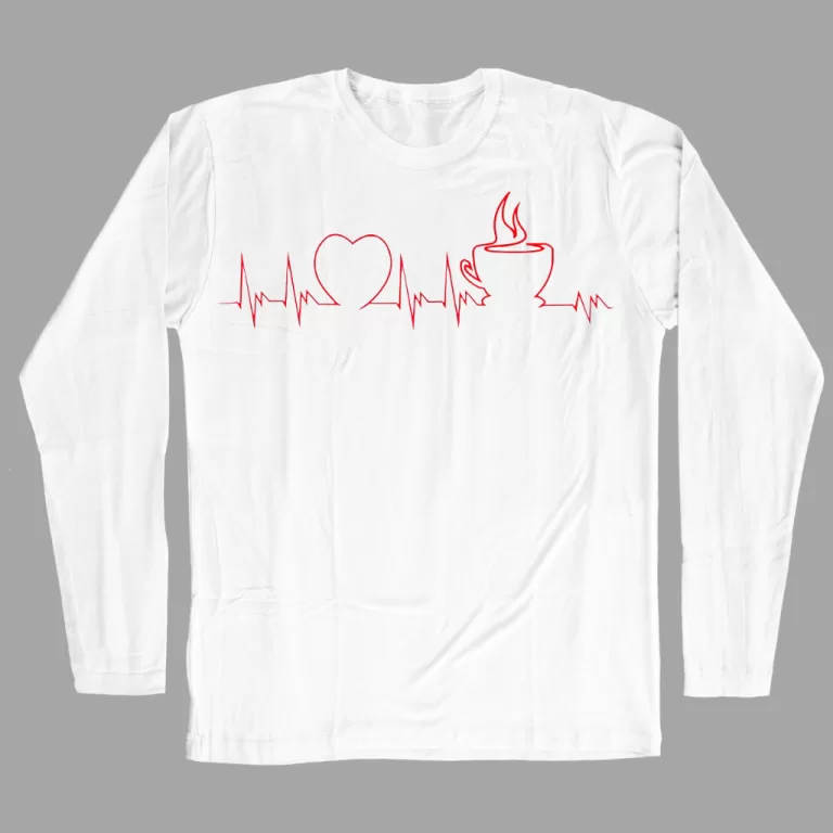 Camiseta Manga Longa – Amor café gosto de c