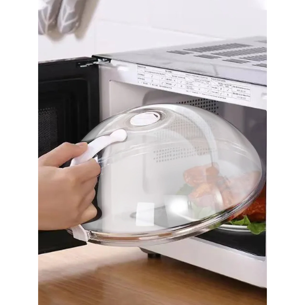 Tampa De Microondas Para Alimentos Com Válvula e Alça De Plastico Protetor Alimentos