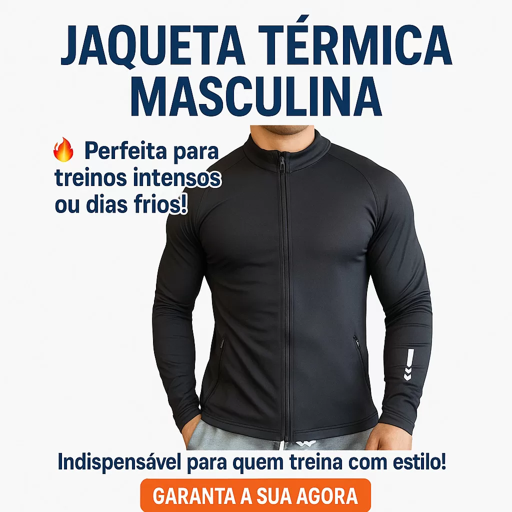 Jaqueta Térmica de Treino Masculina Felpada