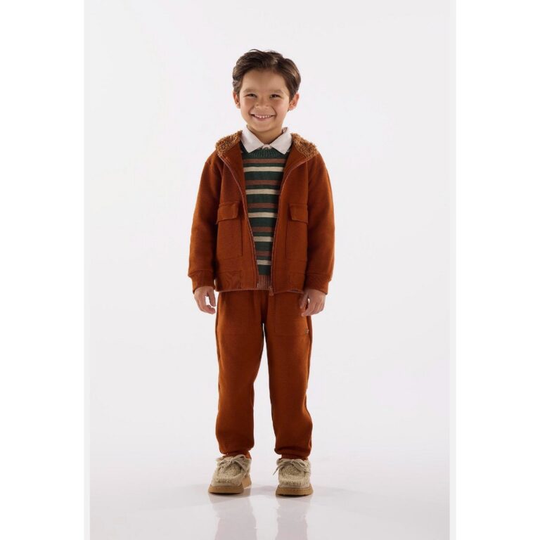 Jaqueta Infantil Masculina em Malha Alfaiataria co