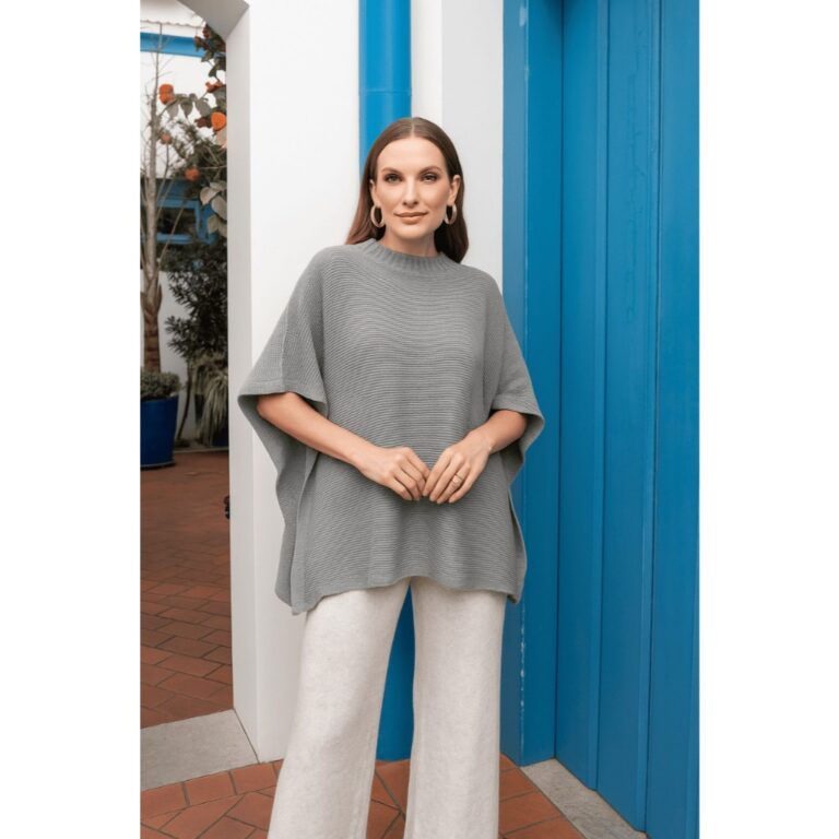 Poncho de Frio Tricot Feminino Xale na Lã Moderno