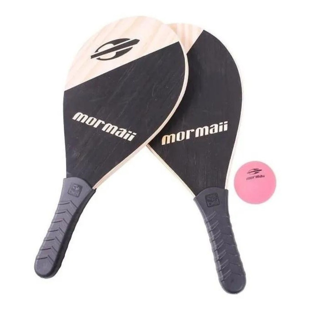 Kit Frescobol Mormaii Tenis Praia Com 2 Raquetes Bola Bolsa Bel Fix
