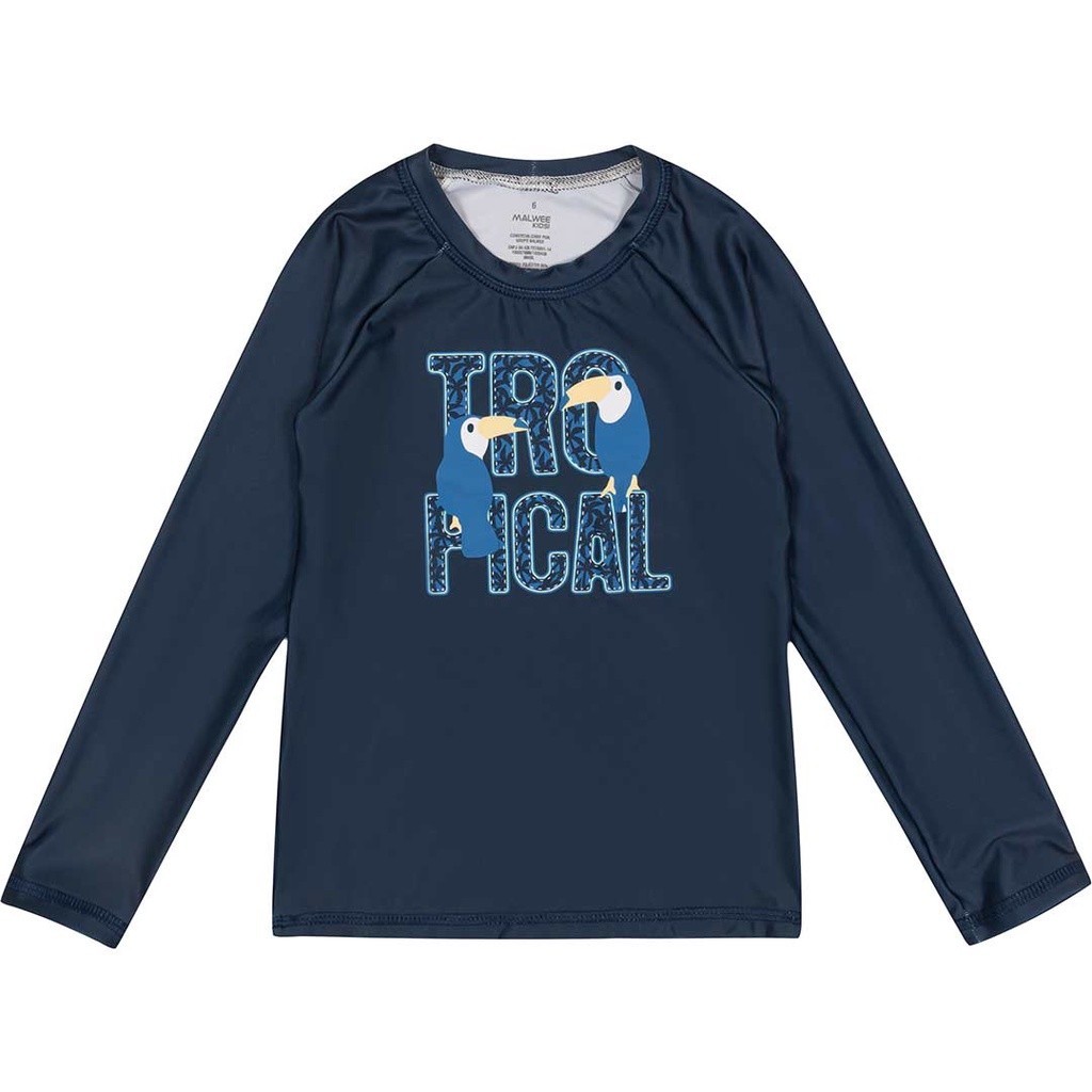 Blusa Infantil com Proteção UV50+ Azul Tucano – Malwee Presente de Natal
