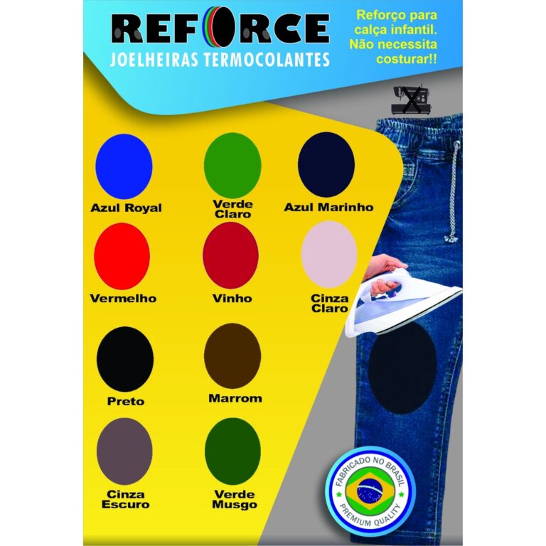 4 Pares Joelheiras Termocolante Reforço Reparo Ca