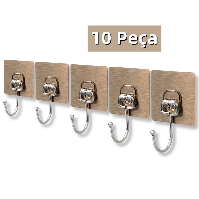 KIT 10/20/30 Gancho Adesivo/ Parede Multifuncional Autocolante Casa Cozinha Quarto Banheiro Organiza