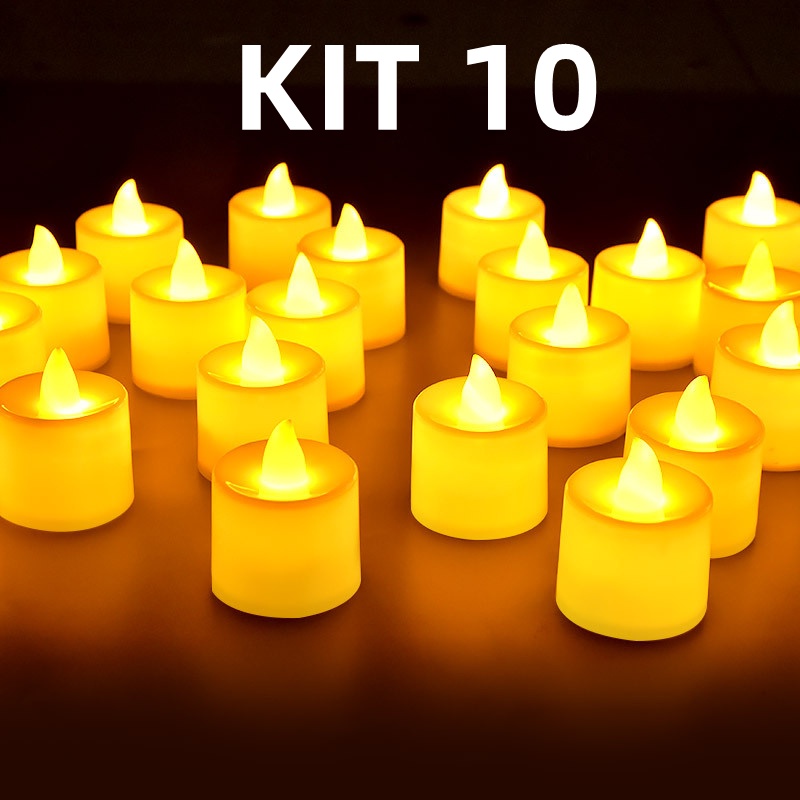 10 Velas De Led Decorativa Para Ornamentação De Festas e Qualquer Tipo De Eventos e Decoração De Cas