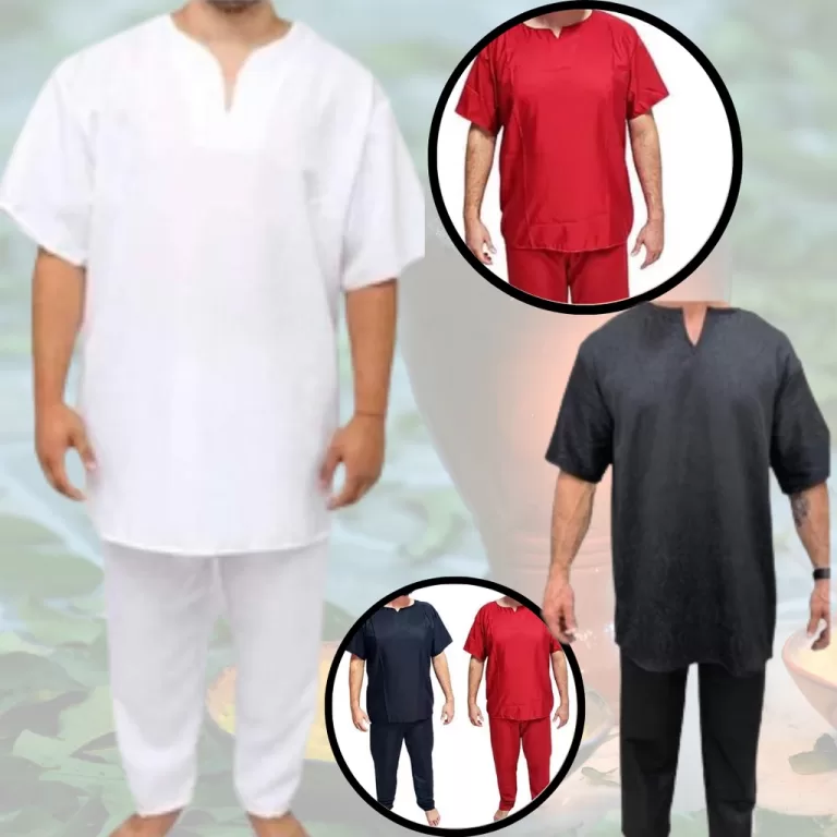 Kit 2Roupa De Ração Umbanda Candomblé Conjunto 