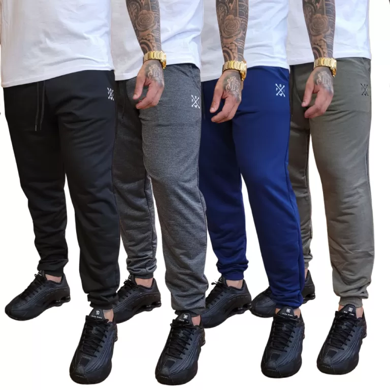 Kit 4 Calças Jogger Moletinho Slim