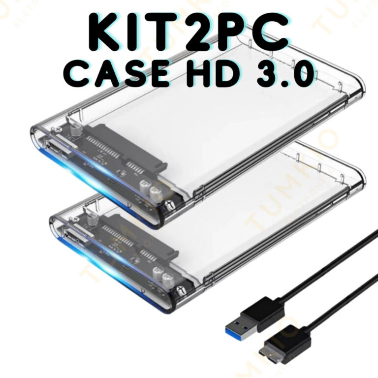 Kit 2pc Case Hd Externo 2.5 Notebook Usb 3.0 Ps4 X