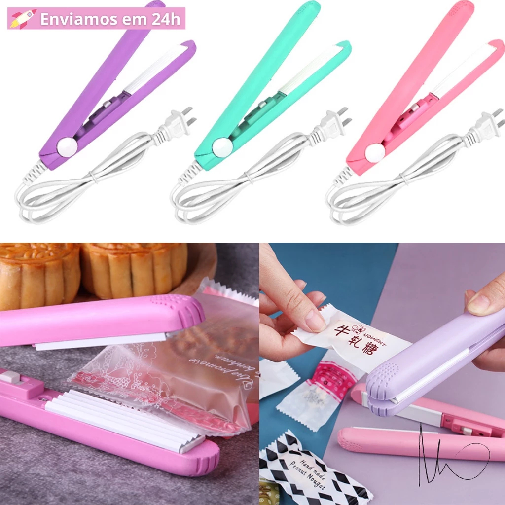 Mini Seladora de Plástico para Geladinho Artesanatos Embalagens de Plástico para Conservar Alimentos