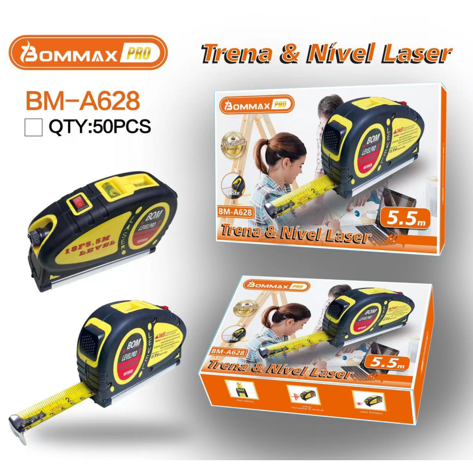 Nivel Laser infravermelho Trena Com Trava 5.5M – A628