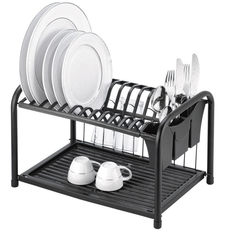 BLACK – ESCORREDOR GAIVOTA DUPLO C/ PORTA TALHER P/ 12 PRATOS