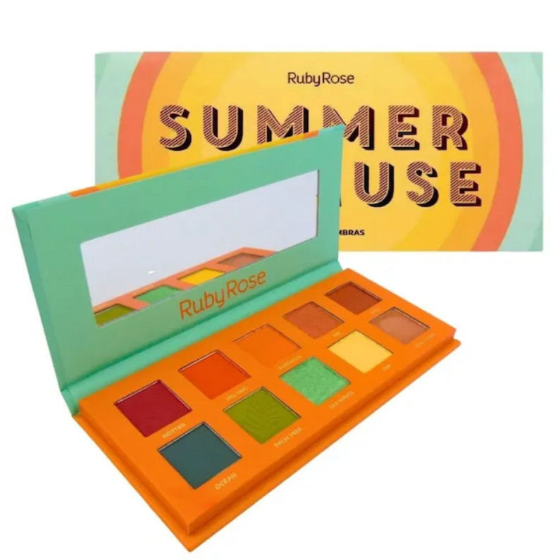 Ruby Rose Paleta de Sombras Summer Muse 10 Cores F537