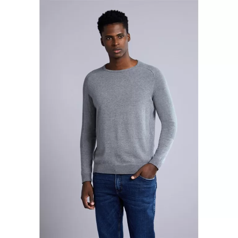 Tricot Gola Careca – Cinza Chumbo