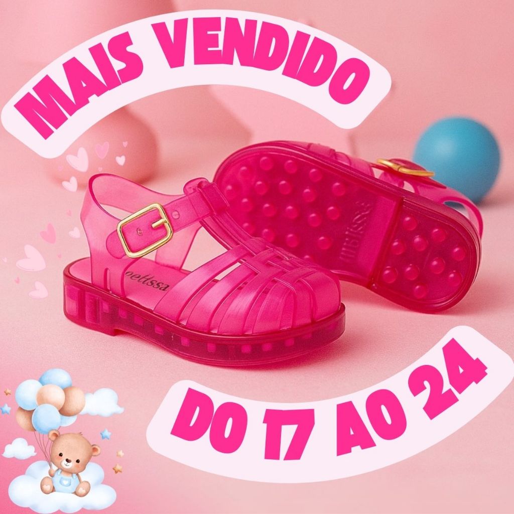 Sandália Baby Aberta BB Bebê Do 17 Ao 24 Confortável Sensação Dia a Dia Envio Imediato Promoção