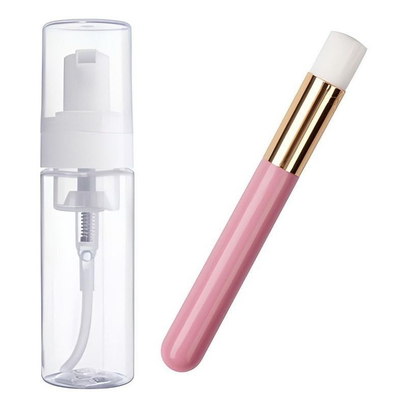 Frasco pump espumador alongamento+ Pincel de limpeza (S16)