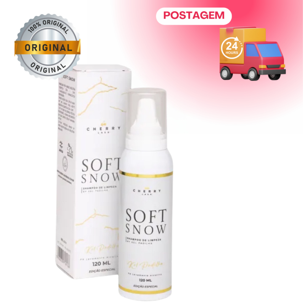 Espuma de Limpeza para Extensão de Cílios Cherry Lash Soft Snow Shampoo Mouse de Limpeza 120M