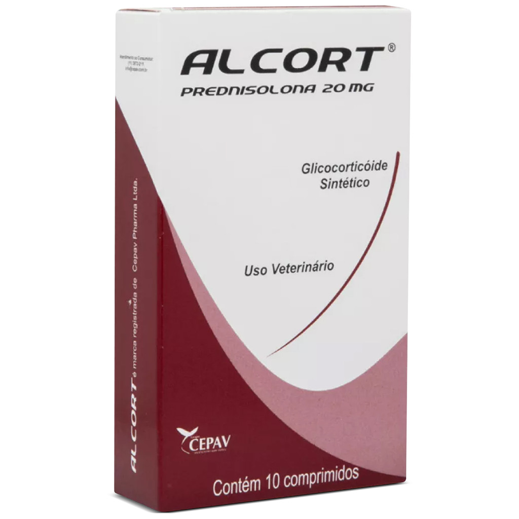 Alcort 20mg com 10 Comprimidos para Cães/gatos