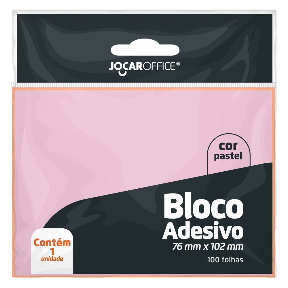 Bloco Adesivo Cor Pastel 76mmx102mm