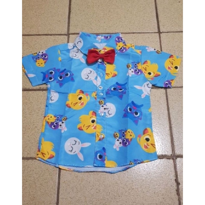 blusa social bolofofos tam 1.2 anos e 3.4 anos