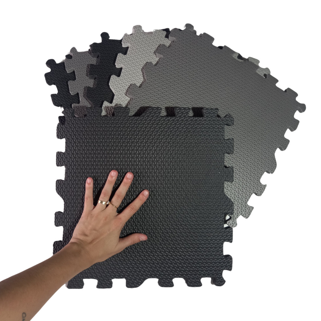 Kit 6 Peças de Tatame EVA – Tapete Infantil Antiderrapante em Cores Neutras para Todo o Ambiente