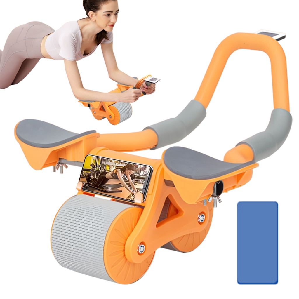 Roda de Exercício Abdominal Profissional com Suporte Duplo – Alta Resistência e Fortalecimento Rápid