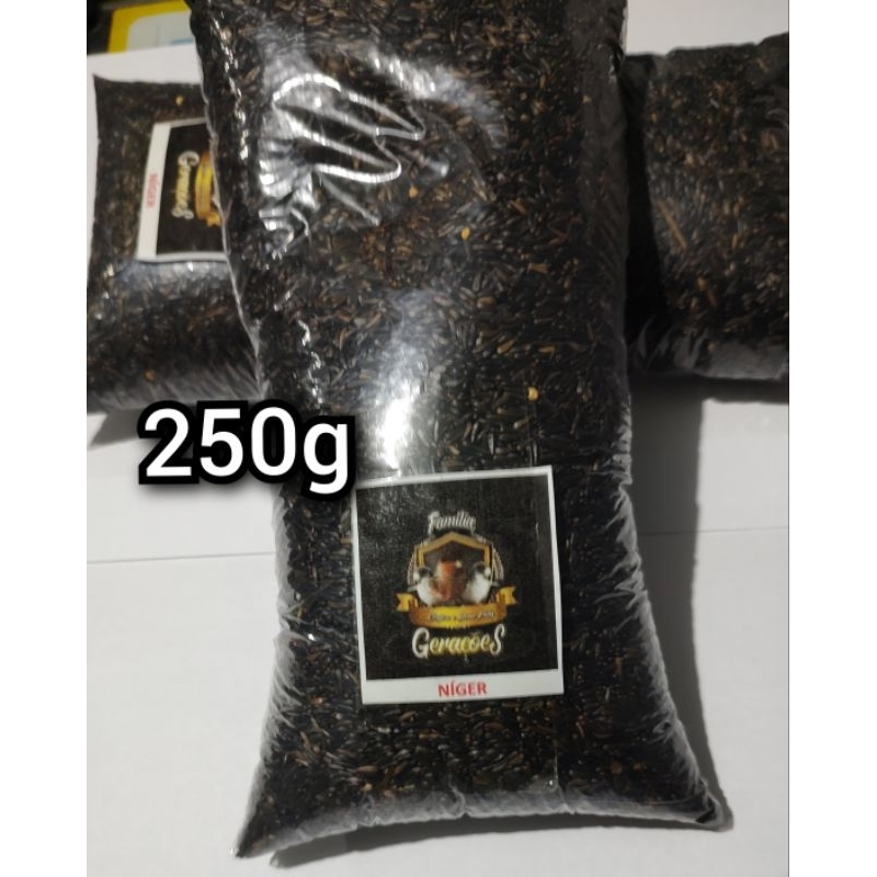 Semente de Niger SEMENTES LIMPAS E SELECIONADAS (250g)