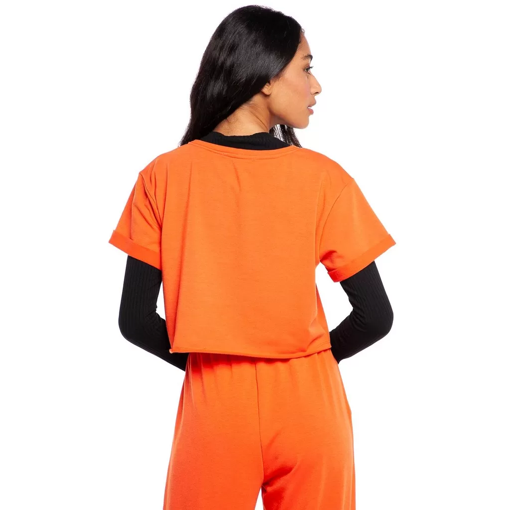 Blusa Feminina Básica Polo Wear Laranja Escuro