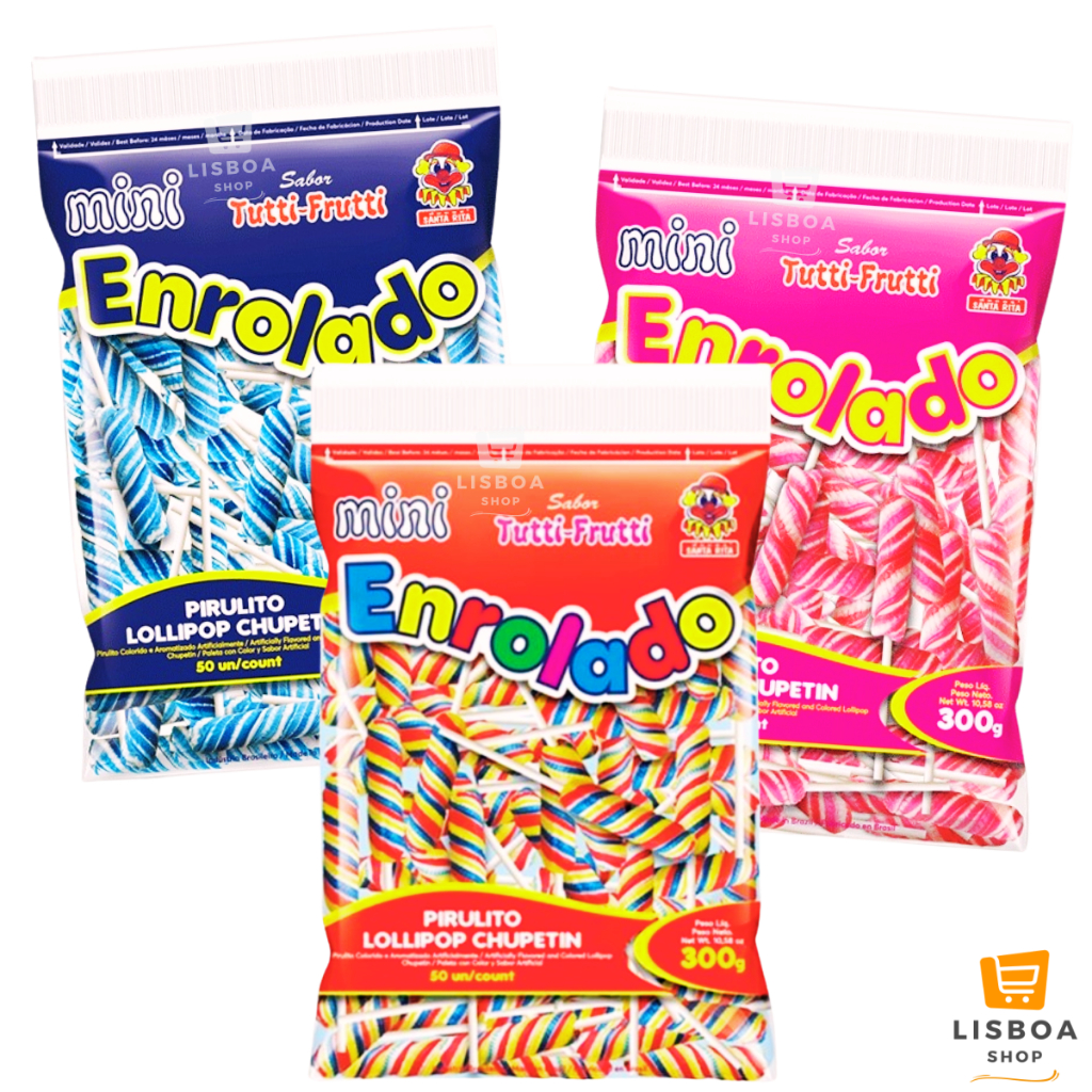 Pirulito Enrolado Rabinho Mini 300g C/50un – Santa Rita