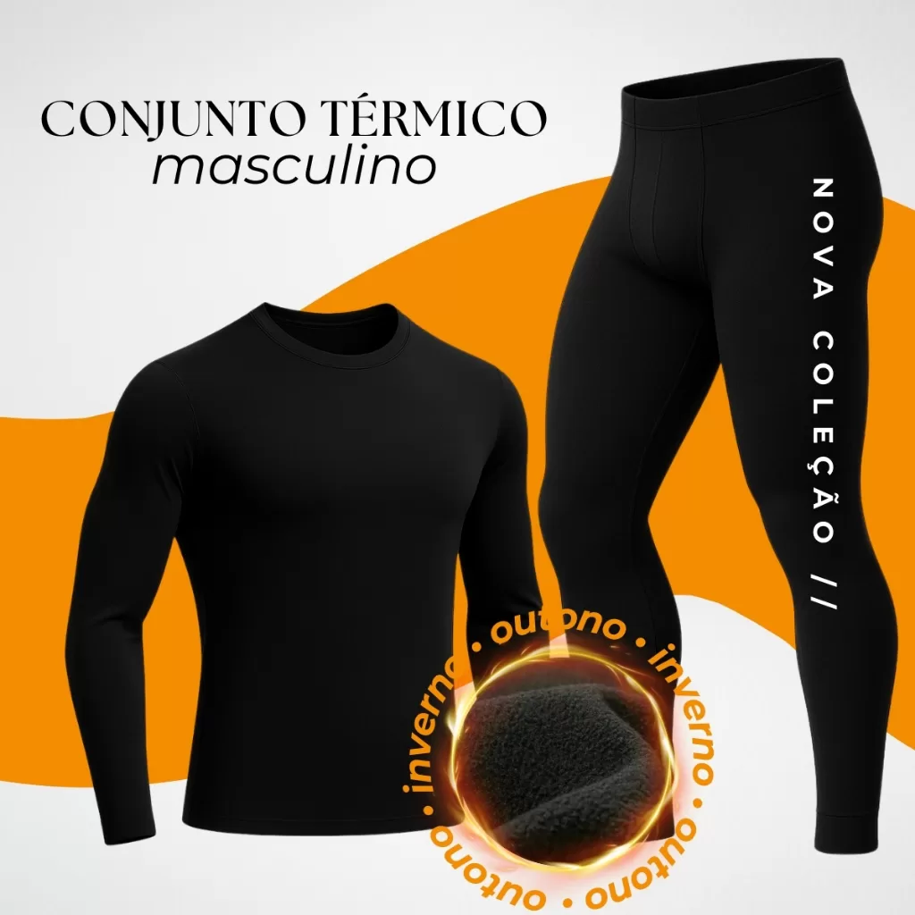 Conjunto Térmico Segunda Pele Masculino Flanelado Frio