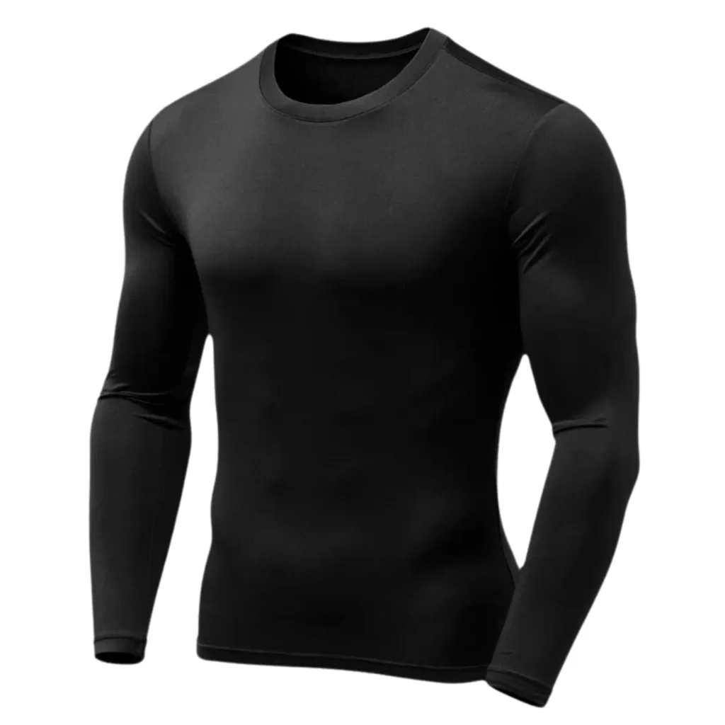 Camisa Térmica Masculina Manga Longa Proteção UV Blusa Segunda Pele Proteção Termica Solar