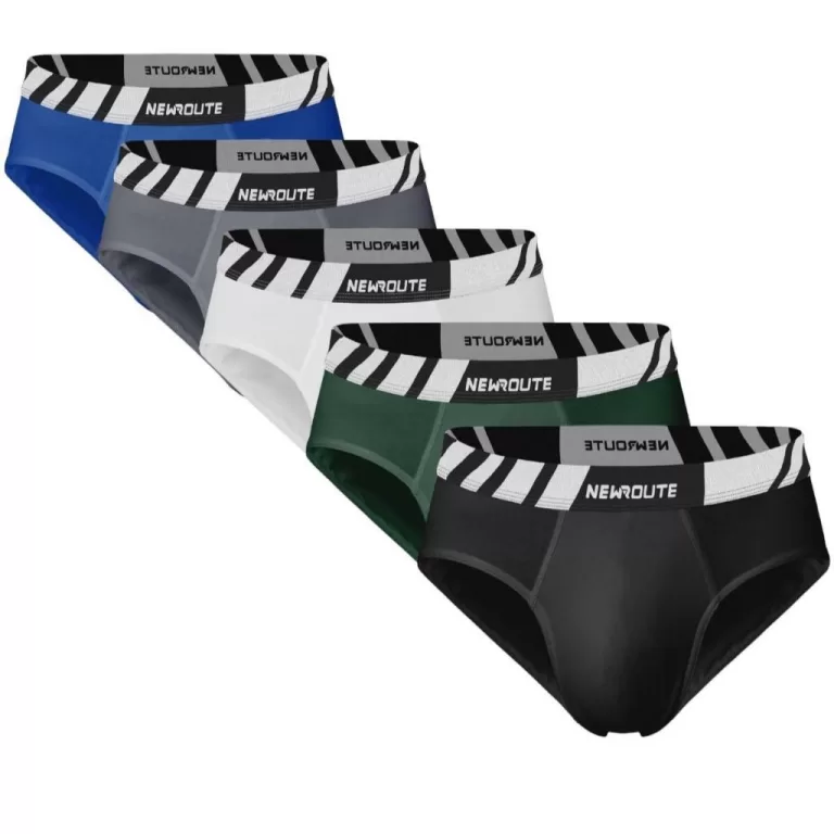 Kit 5 Cuecas Slip Algodao Modelo Cueca Comum com E
