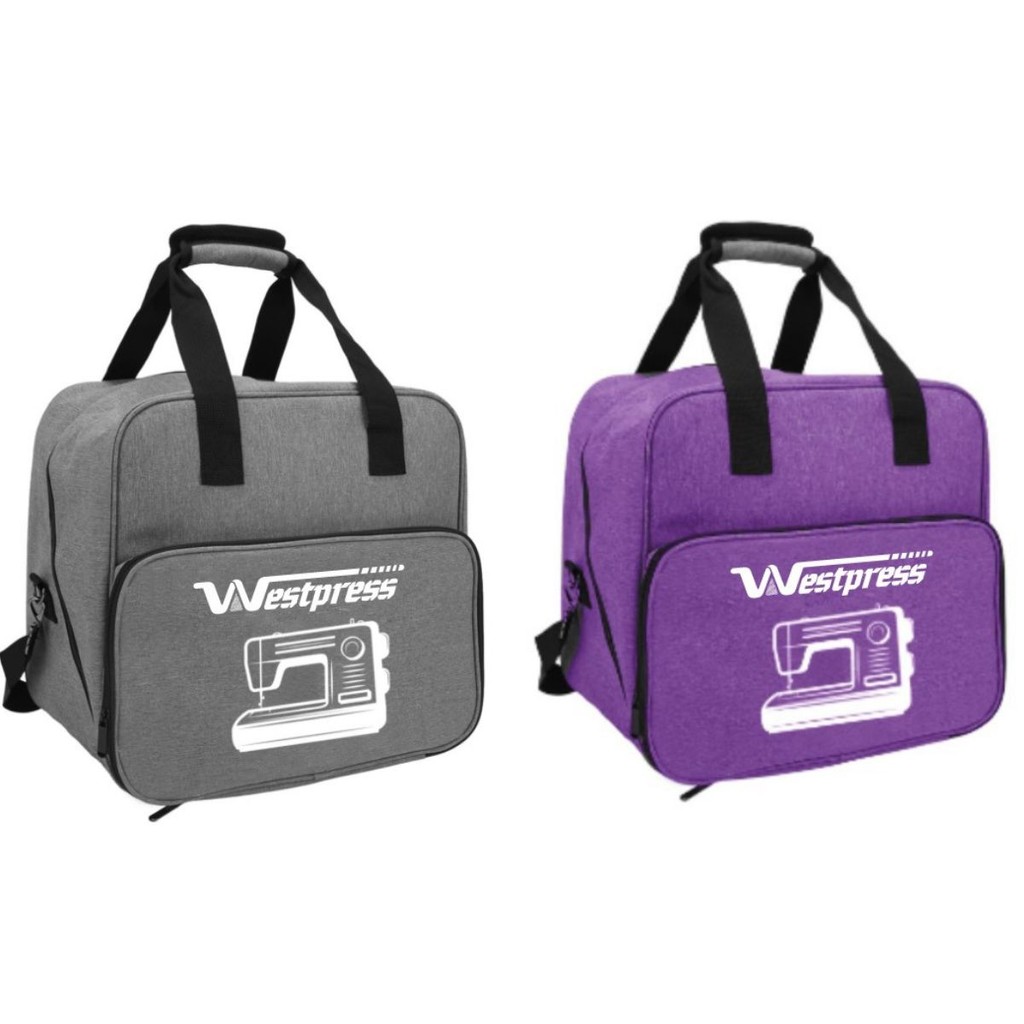 Bolsa Bag Armazenar Máquina Doméstica Roxa/ Cinza