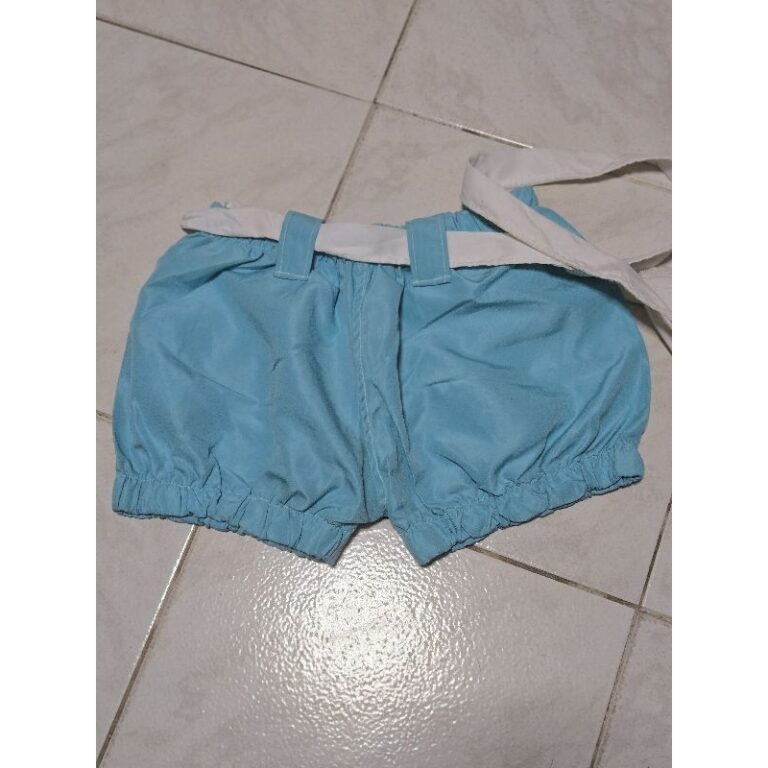 short infantil azul tam 1 ano e 4 anos