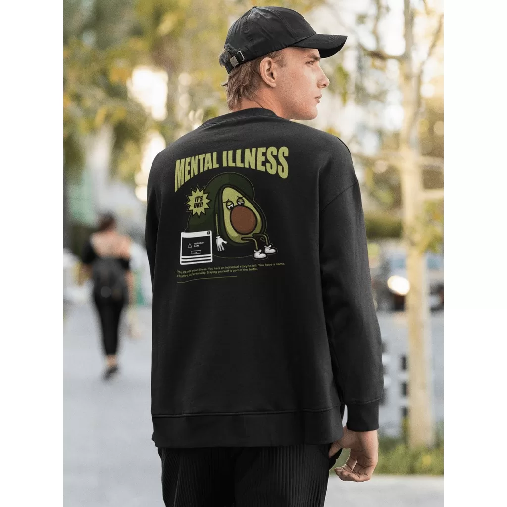 Moletom Careca Blusa de Frio Suéter Gola Redonda Masculino Casual Streetwear 100% Algodão Estampa –