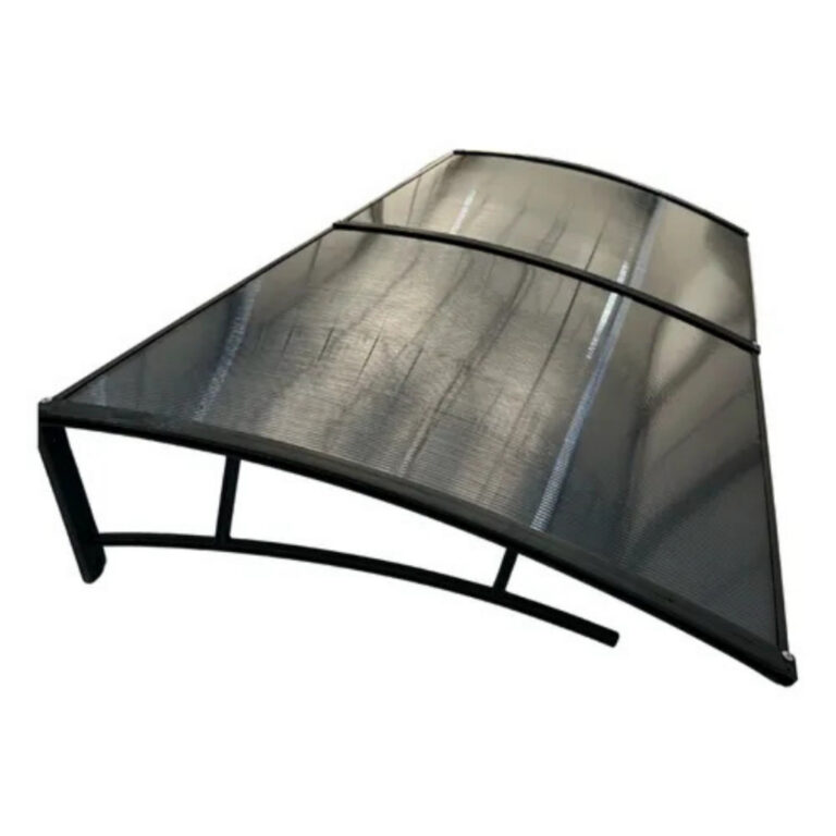 Toldo 100 a 200x70cm Pt/Br Policarbonato Suportes 