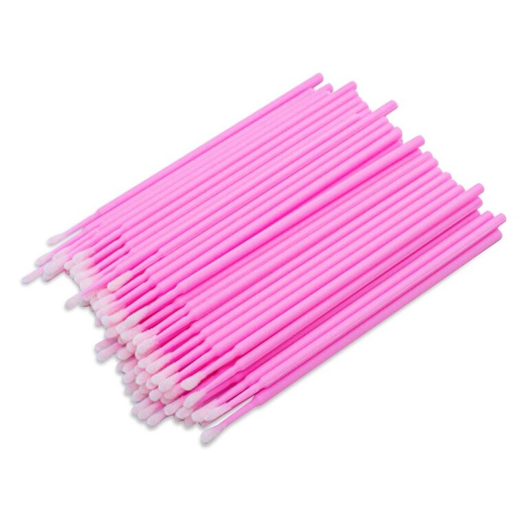 Kit 100 Aplicador Microbrush Bastão Fino para Ext