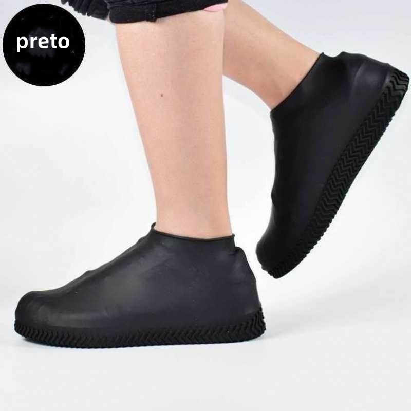 Capa De Sapato, Capa De Tênis Protetora Chuva Lama Silicone Impermeável Antiderrapante Sapato