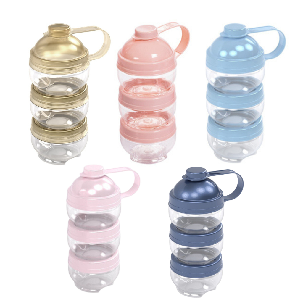 Dosador Leite Em Pó Gire E Trave 3 Potes 465 ml Praticidade Passeios – Plasutil