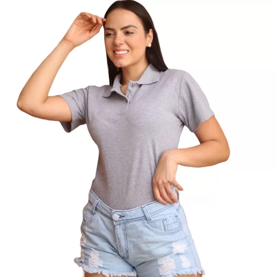 Camiseta Lisa Blusinhas Polo Baby Look Promoção Aproveite