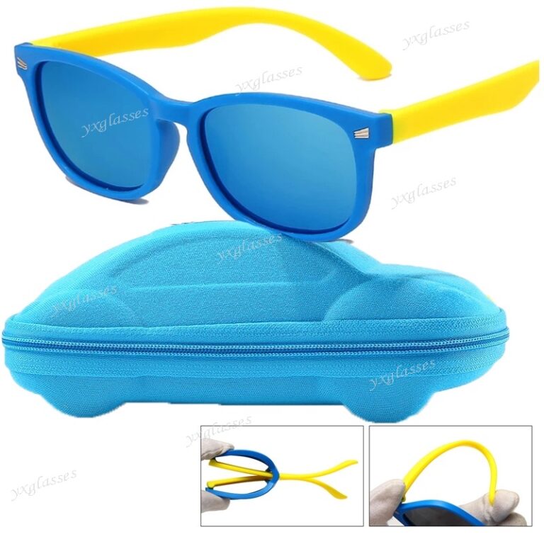 Óculos de sol infantil de silicone flexível pola