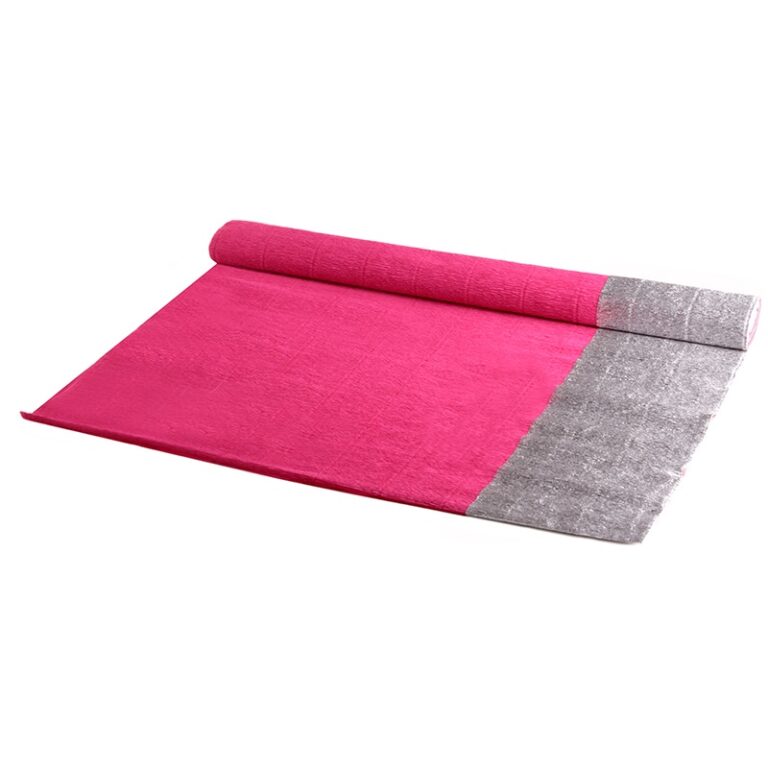 Rolo Metade Papel Crepom e Metade Metalizado 50cm 
