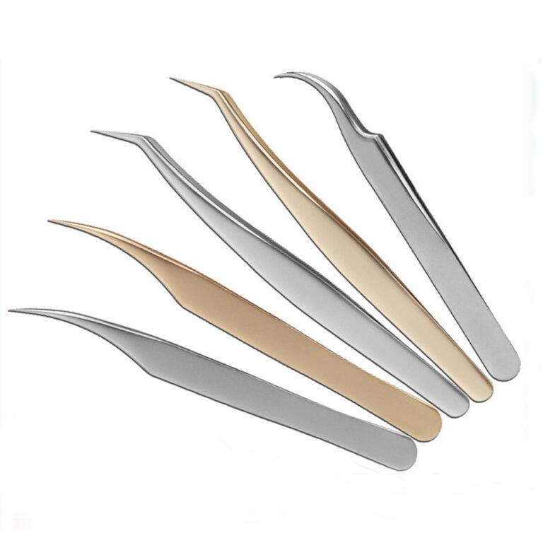 Pinças de cílios de enxerto de aço inoxidável 