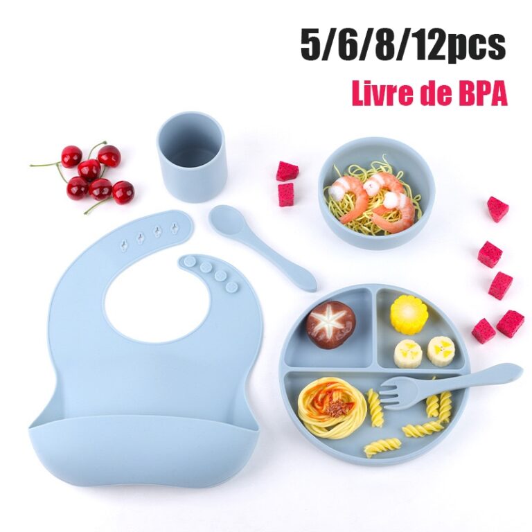 Baby Tableware 6/8 Peças Talheres Silicone Infant