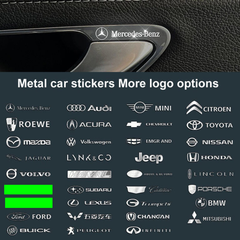 1PCS Autocolantes De metal Para Carros Logotipo De