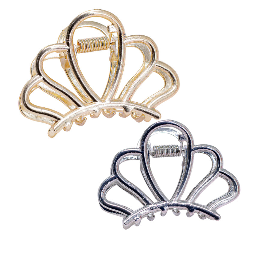 Piranha de Cabelo Concha de Metal